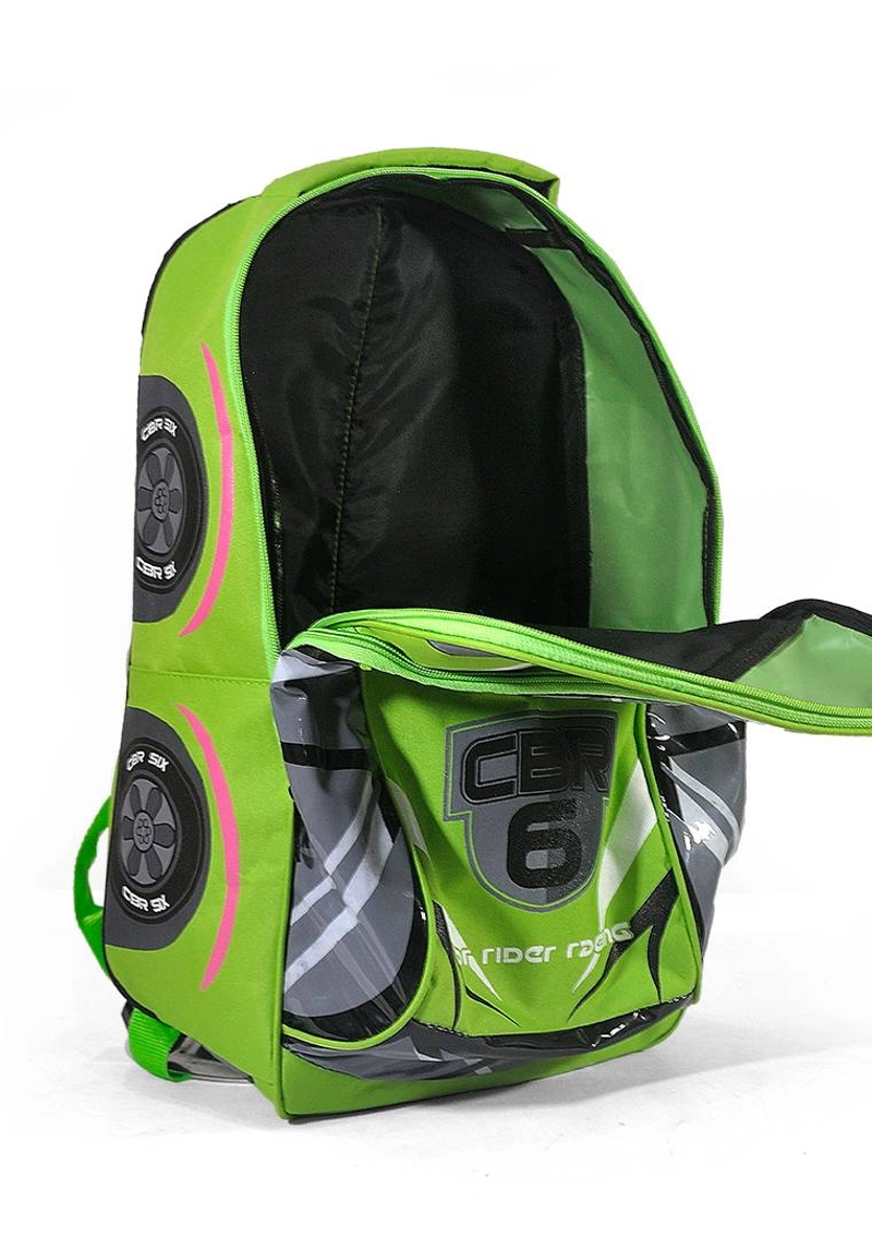 Product image CBR Six - Tas Ransel Karakter Anak Laki-Laki Mobil DIC432 All Size (30X14X40) Hijau