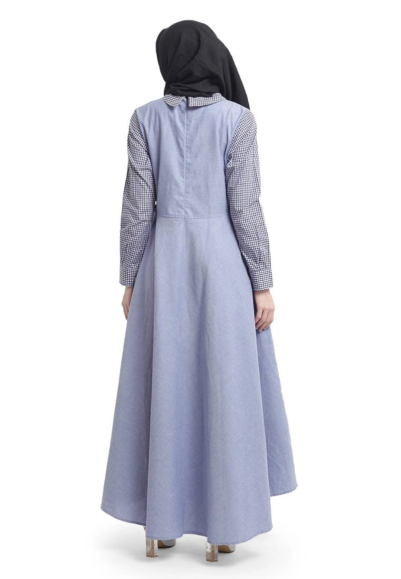 Product image CBR Six - Gamis Wanita Oxford Okc610 All Size Fit L Biru