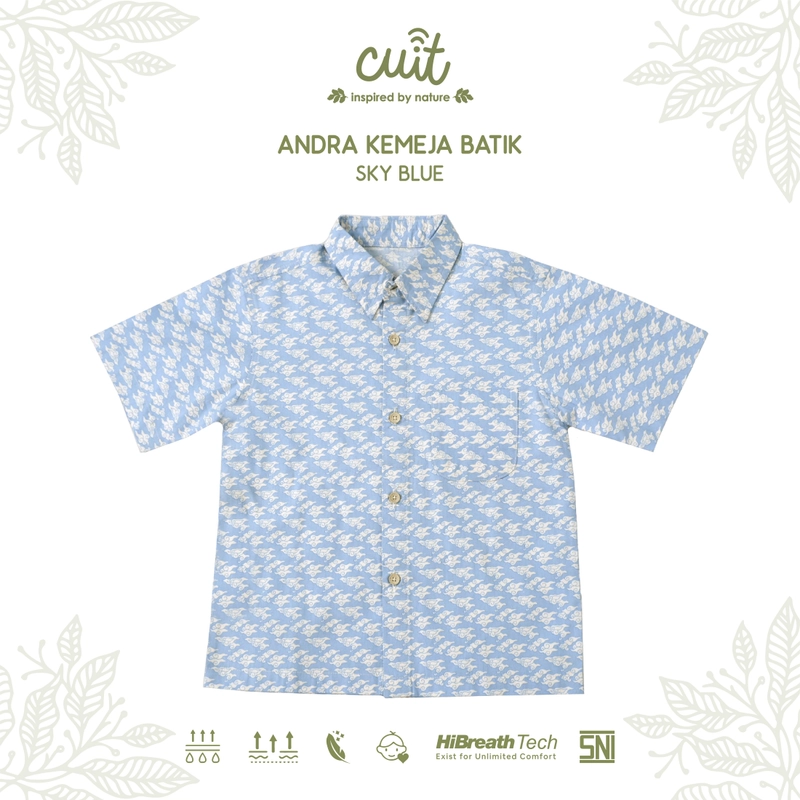 Product image Cuit Babywear - ANDRA KEMEJA BATIK 3-4 YEAR SKY BLUE