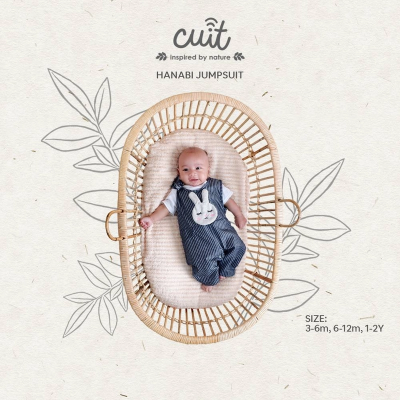 Product image CUIT Baby 3 Bulan-2 Tahun Hanabi Jumpsuit Denim Anak Unisex Take Series S (3-6 bulan) Navy