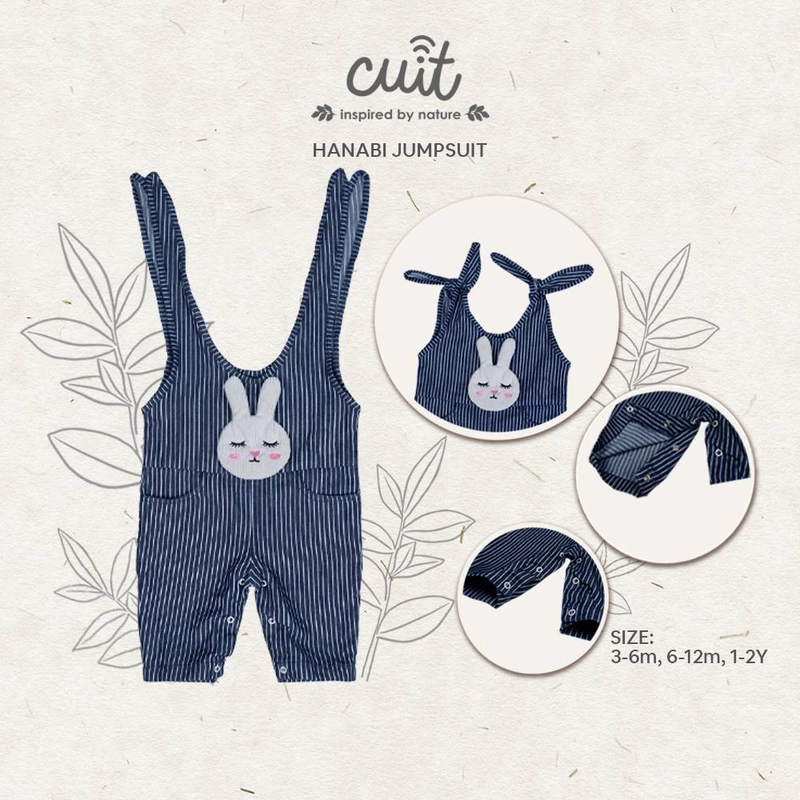 Product image CUIT Baby 3 Bulan-2 Tahun Hanabi Jumpsuit Denim Anak Unisex Take Series S (3-6 bulan) Navy