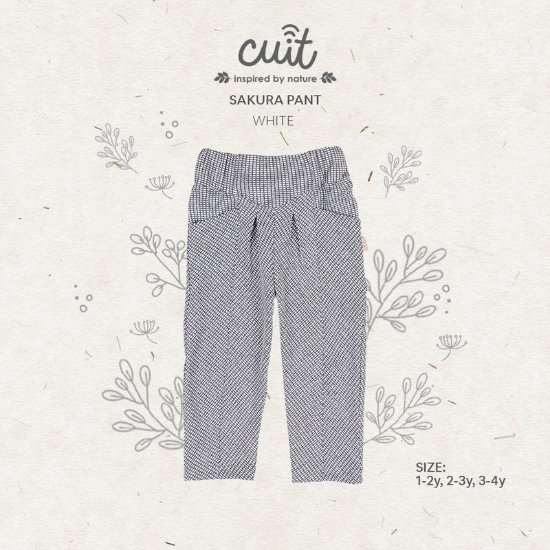 Product image CUIT Baby 1-4 Tahun Sakura Celana High Waist Pants Kiku Series L (12-24 bulan) White