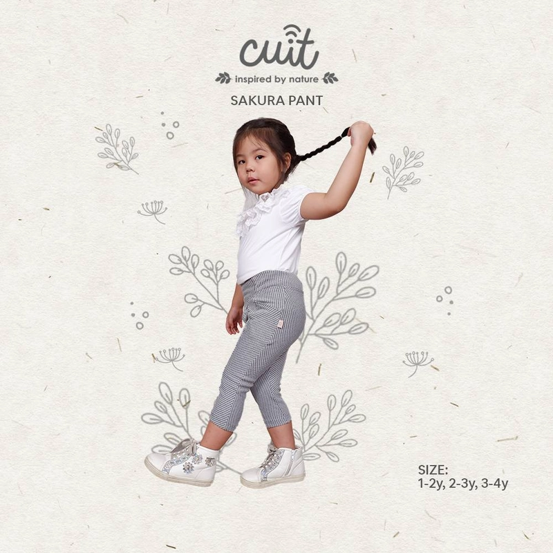 Product image CUIT Baby 1-4 Tahun Sakura Celana High Waist Pants Kiku Series L (12-24 bulan) White