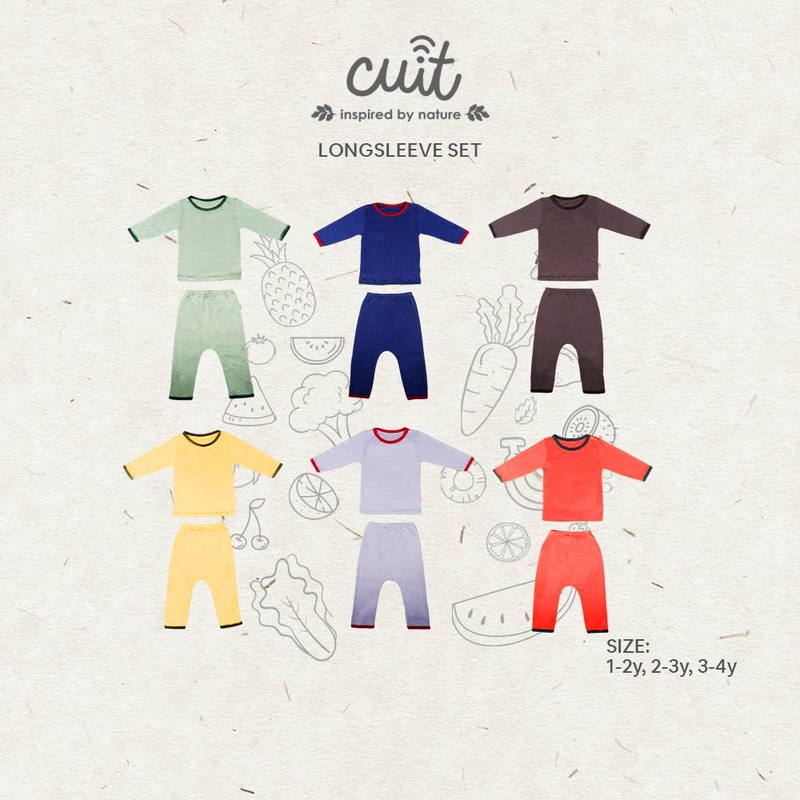 Product image CUIT Baby 1-4 Tahun Hachi Setelan Panjang Anak Unisex Furutsu Series L (12-24 bulan) Terracota