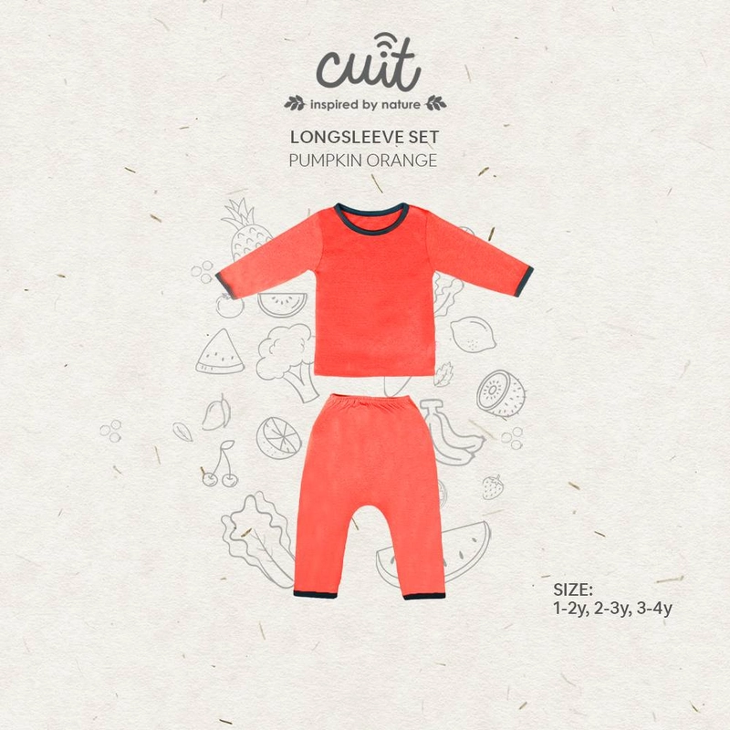 Product image CUIT Baby 1-4 Tahun Hachi Setelan Panjang Anak Unisex Furutsu Series L (12-24 bulan) Terracota