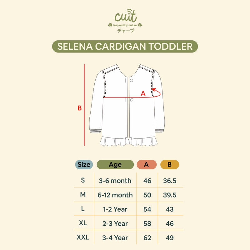 Product image CUIT Baby Selena Cardigan Rib Knit Anak Usia 3 Bulan - 4 Tahun M (6-12 bulan) Khaki