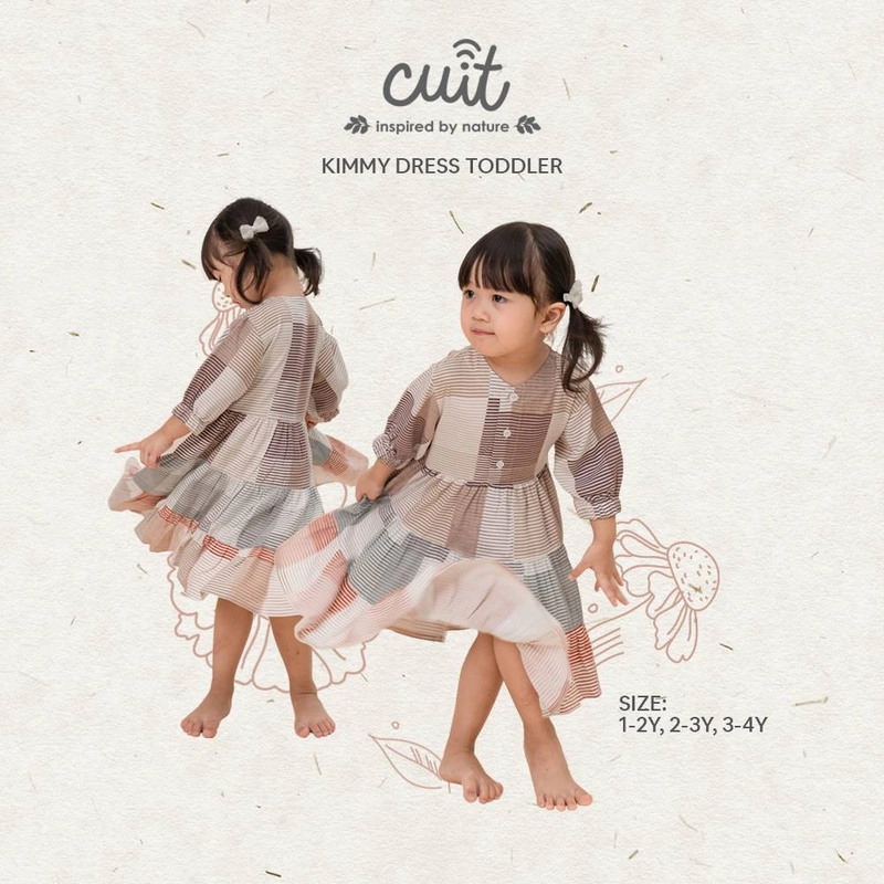 Product image CUIT Baby Kimmy Dress Anak Perempuan 1-4 tahun L (12-24 bulan) Pastel Earth