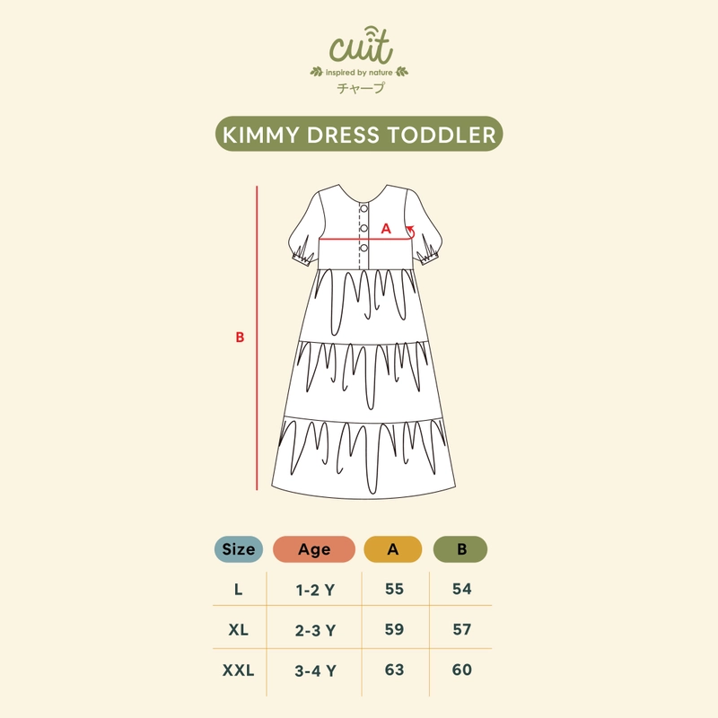 Product image CUIT Baby Kimmy Dress Anak Perempuan 1-4 tahun L (12-24 bulan) Pastel Earth