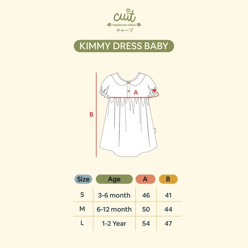 Product image CUIT Baby 3 Bulan-2 Tahun Kimmy Dress Anak Perempuan M (6-12 bulan) Taupe
