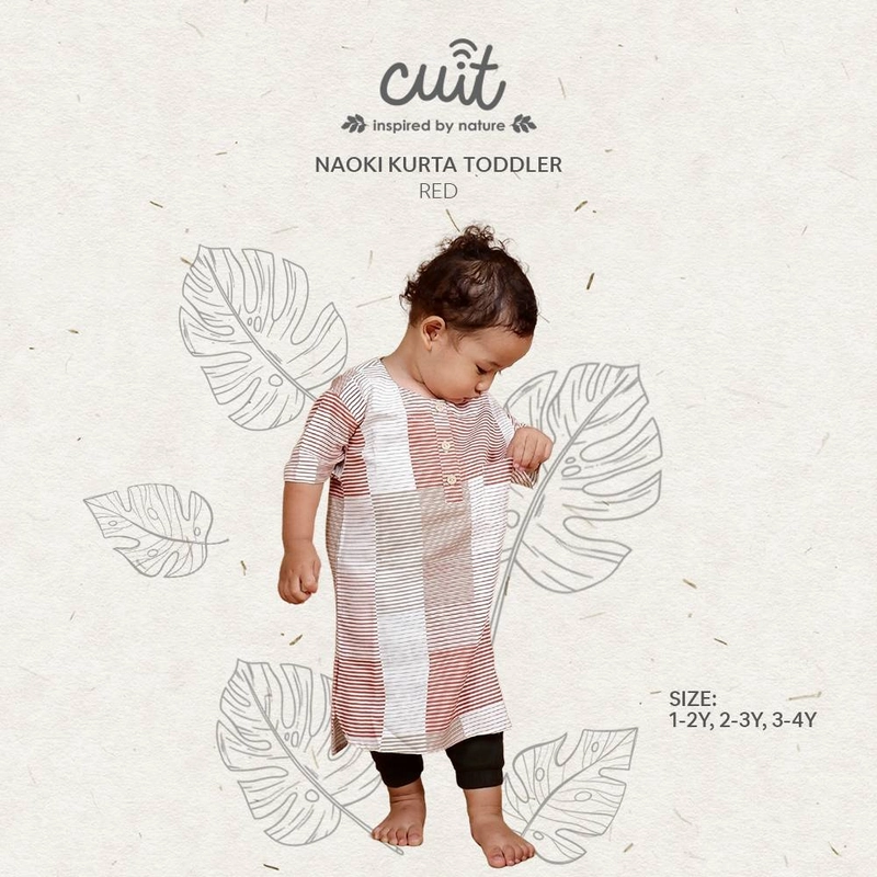 Product image CUIT Baby 1-4 Tahun Naoki Baju Koko Kemeja Kurta Anak Laki Laki XXL (3-4 tahun) Red