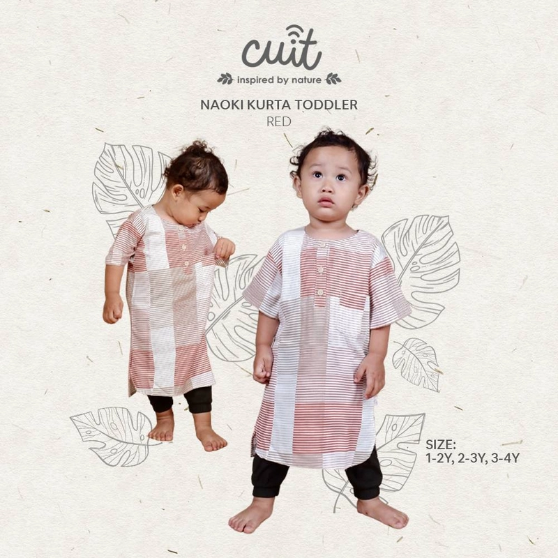 Product image CUIT Baby 1-4 Tahun Naoki Baju Koko Kemeja Kurta Anak Laki Laki XXL (3-4 tahun) Red