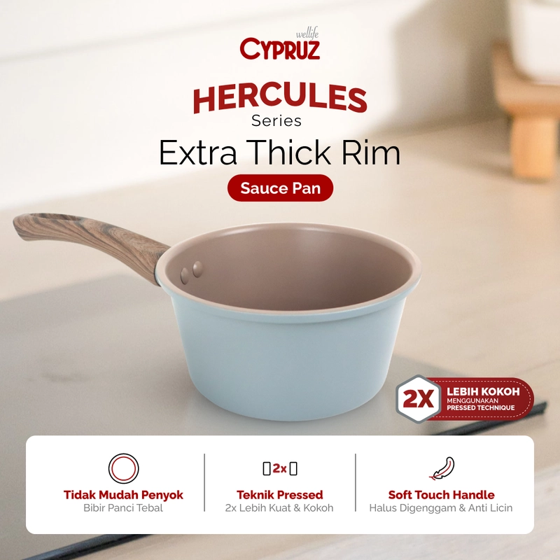 Product image Cypruz Official - Cypruz Press Roll Sauce Pan Hercules Series 18cm 12X1 SN-0318 SN-0318 Grey