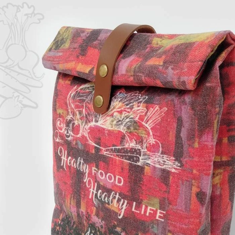 Product image Dewani - Lunch Bag SET Canvas Art 05, Tas bekal Kanvas, Pouch Canvas 37 x 21 x 9 cm Cream