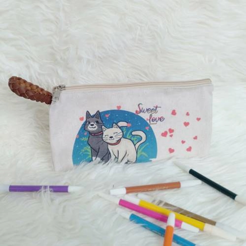 Dewani Totebag Set Seri Kartun Kucing CTC-S05 40 x 36 x 5 cm Cream