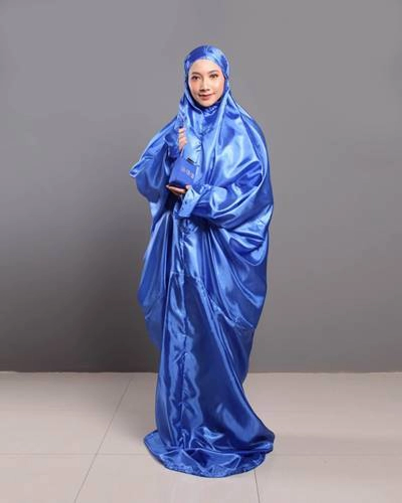 Product image DS Modest - Mukena Traveling Mini Terkecil Petunia (Case Polos) Terusan All Size Electric Blue