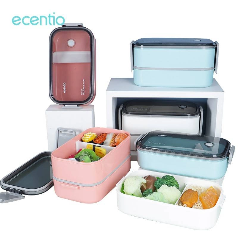 Product image Ecentio Surabaya - Double PP Lunch Box PLBE-3601 1600 mL Blue