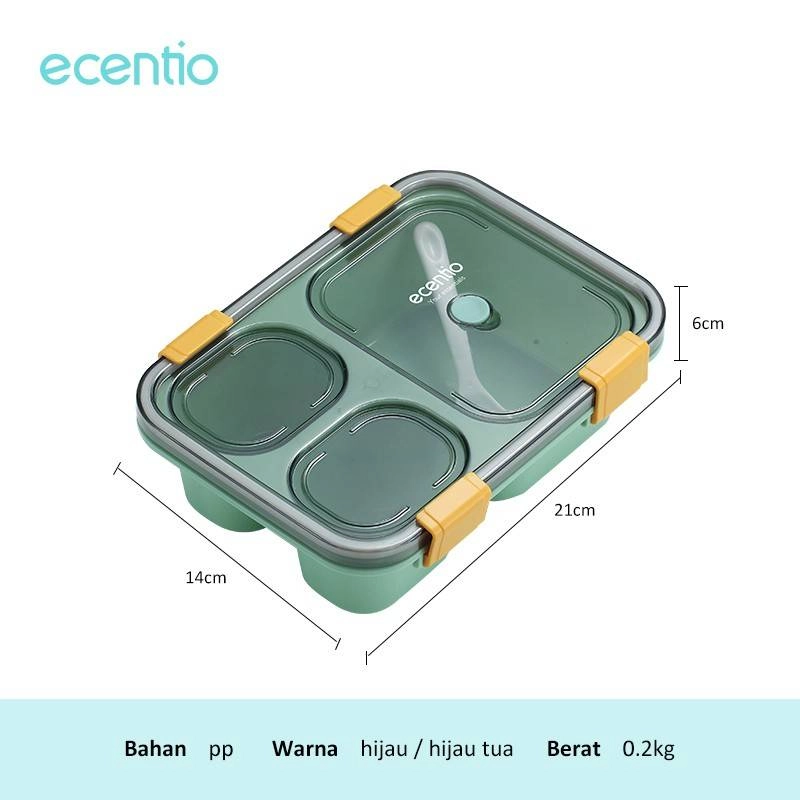 Product image Ecentio Surabaya - 3-compartment Lunch Box 3LBE-7301 1300 ml Dark Blue