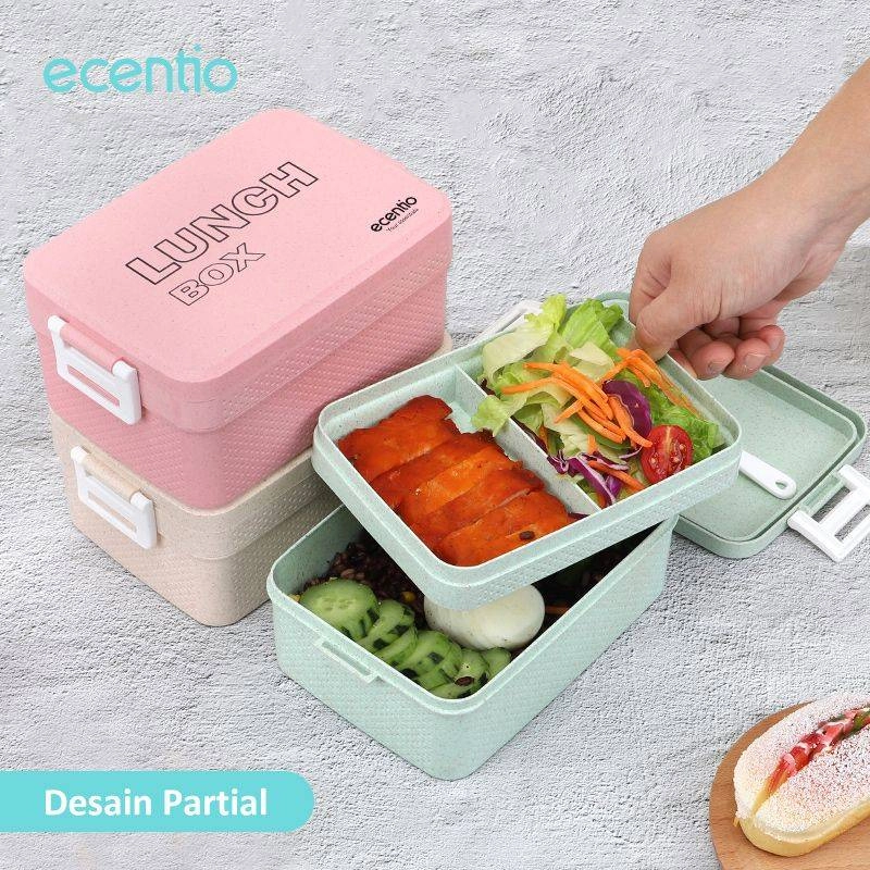 Product image Ecentio Double Plastic Lunch Boxes PLBE-2601 1000 ml Green