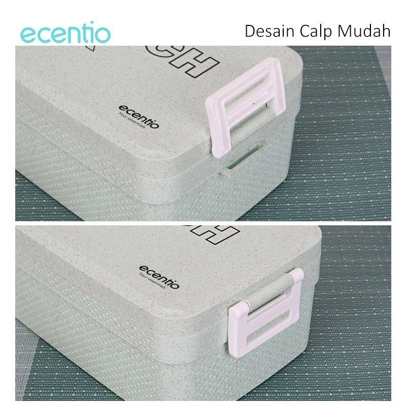 Product image Ecentio Double Plastic Lunch Boxes PLBE-2601 1000 ml Green