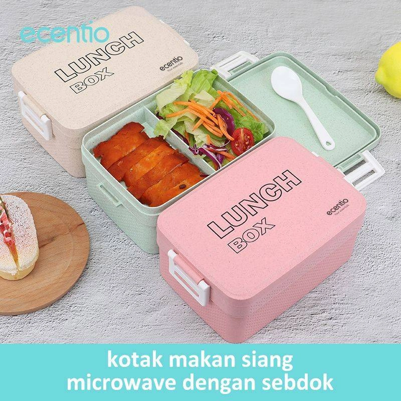 Product image Ecentio Double Plastic Lunch Boxes PLBE-2601 1000 ml Green