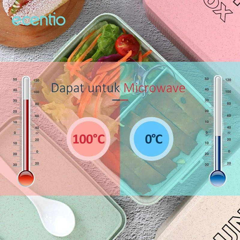 Product image Ecentio Double Plastic Lunch Boxes PLBE-2601 1000 ml Green