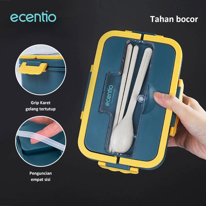 Product image ecentio Lunch box set with handle LBHE-7501 1000 ml Dark Blue