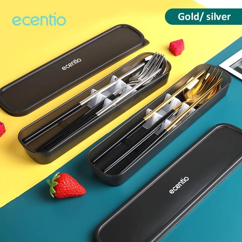 Product image Ecentio Stainless Steel Tableware Sets 3PCS ST3E-8501 24.0*6.0*3.0 Black+Sliver