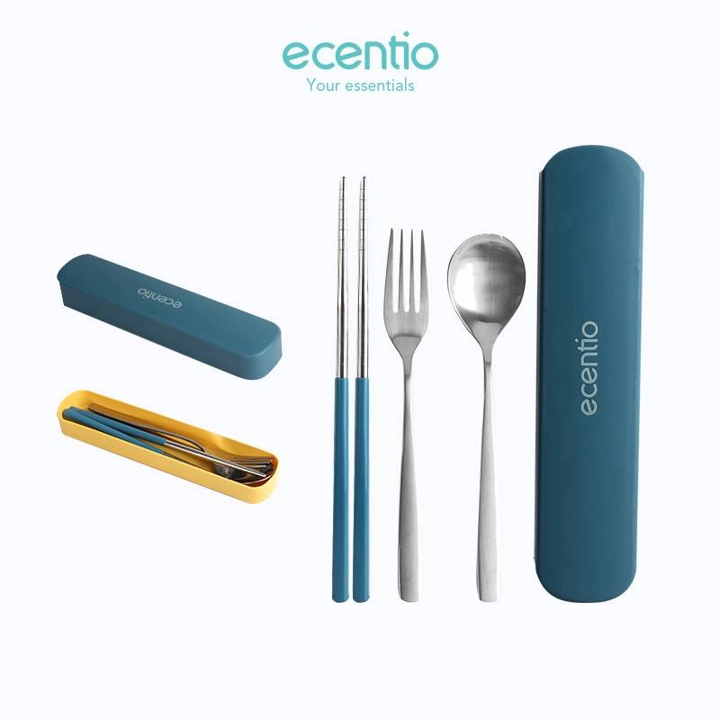 Product image ecentio Stainless Steel Tableware Sets 3PCS  ST3E-8701 20.0*4.5*2.5 Dark Green