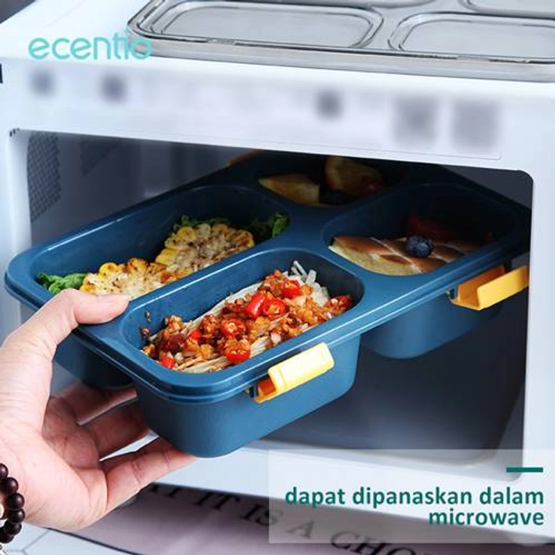 Product image Ecentio 4-Compartment Lunch Box 4LBE-7301 Green 1300ml