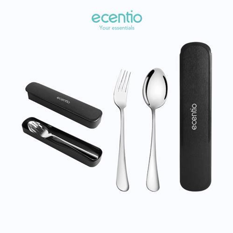 Product image Ecentio Stainless Steel Tableware Sets 2PCS ST3E-8801 20.0*4.5*2.5 Black