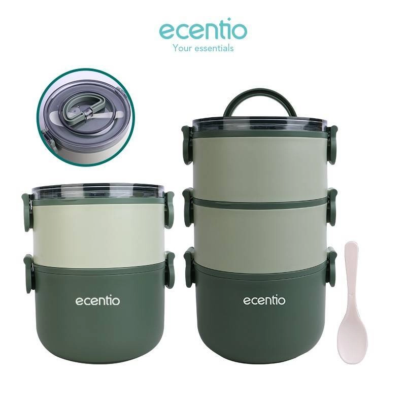 Product image Ecentio 3-layer Portable Lunch Box 3LBE-9201 2200 ml Green