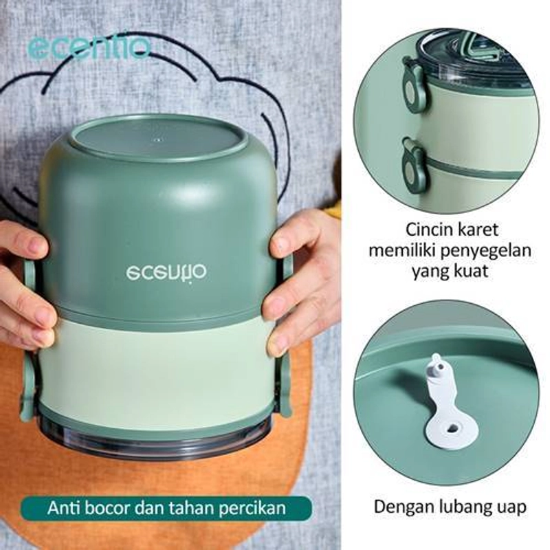 Product image Ecentio 3-layer Portable Lunch Box 3LBE-9201 2200 ml Green