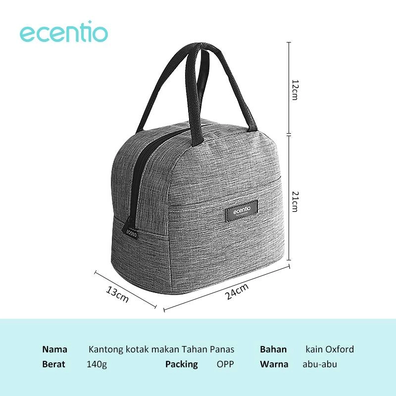 Product image Ecentio Insulated Lunch Bag ILBT-7101 25.0*21.0*13.5 Grey