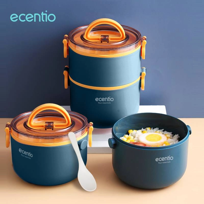 Product image Ecentio Round double lunch box RDLB-0501 1600 ml Blue