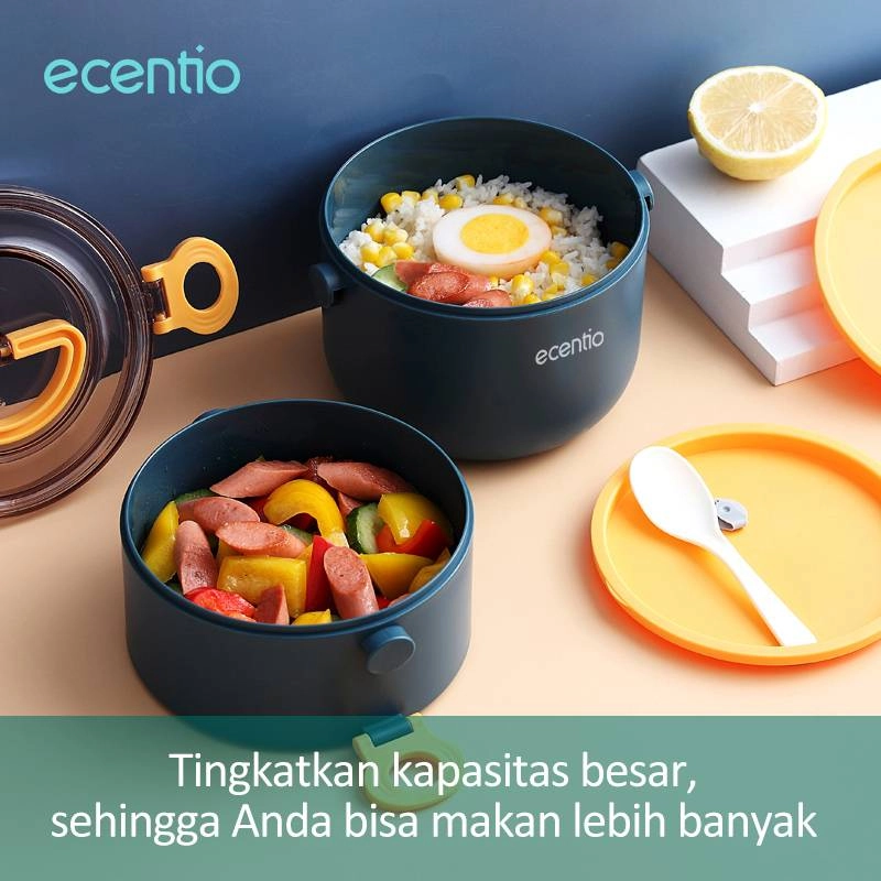 Product image Ecentio Round double lunch box RDLB-0501 1600 ml Blue