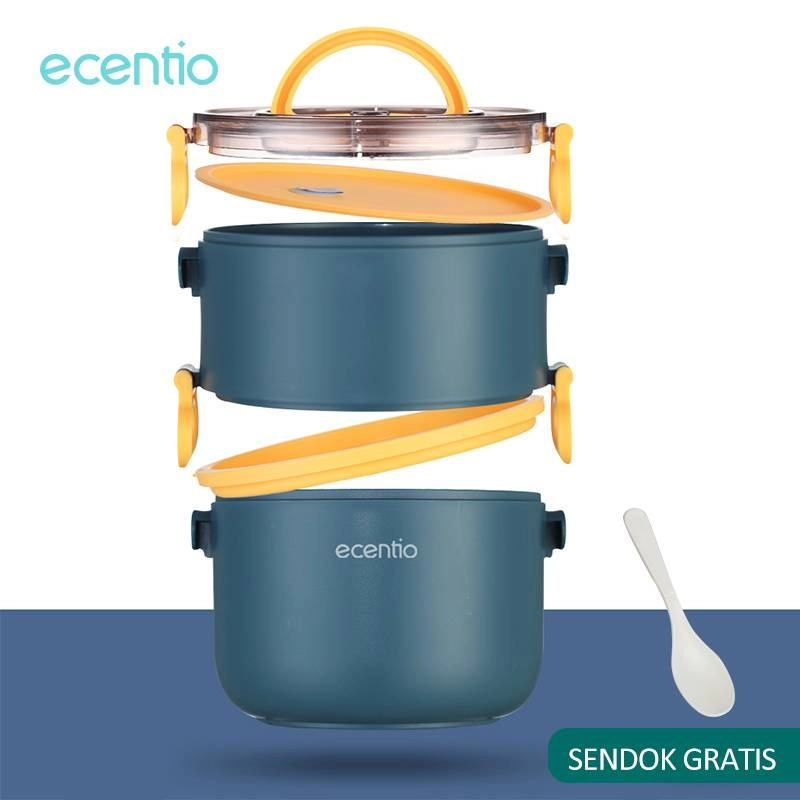 Product image Ecentio Round double lunch box RDLB-0501 1600 ml Blue