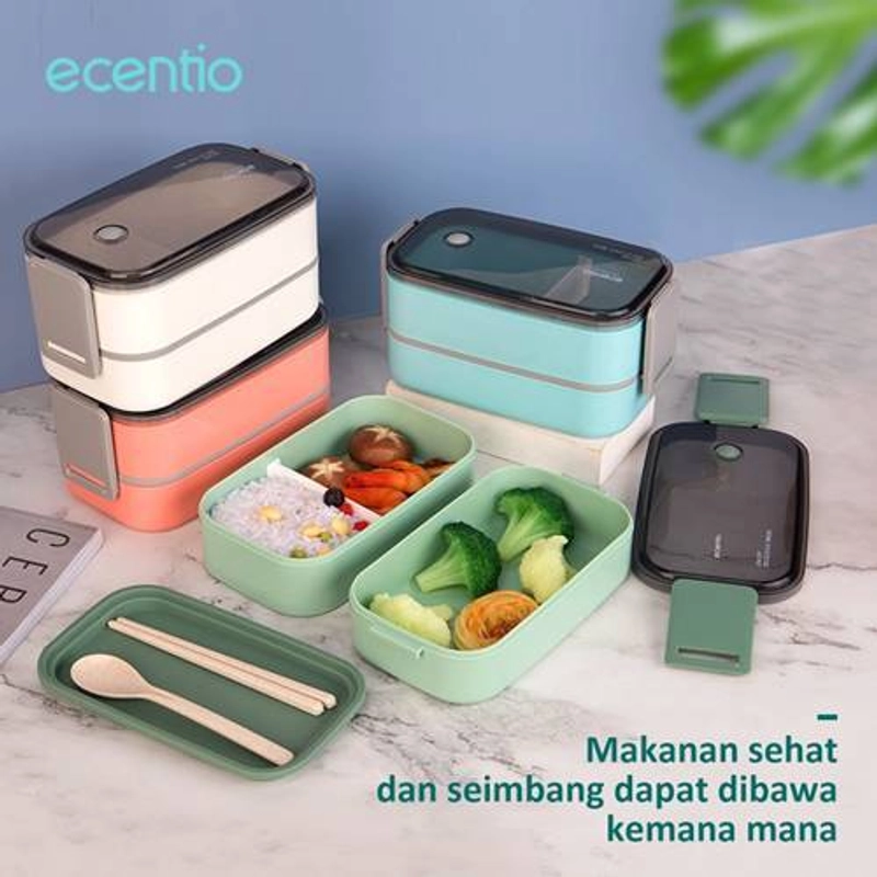 Product image Ecentio Double PP Lunch Box PLBE-3601 1600 mL Blue