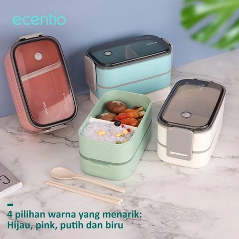 Product image Ecentio Double PP Lunch Box PLBE-3601 1600 mL Blue