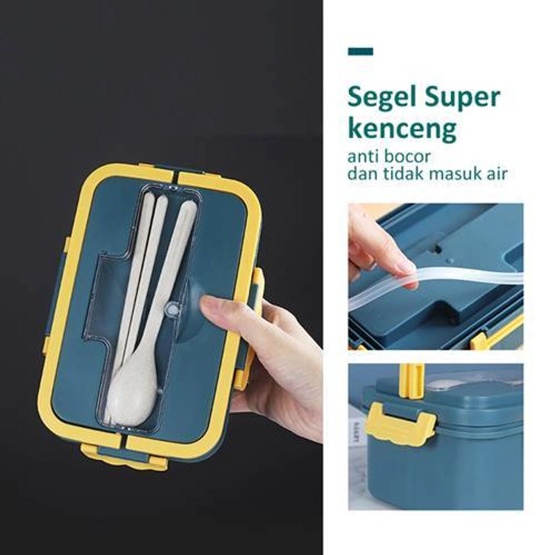 Product image Ecentio Three Compartment Portable Lunch Box PLBE-3301 1500 ml Dark Blue