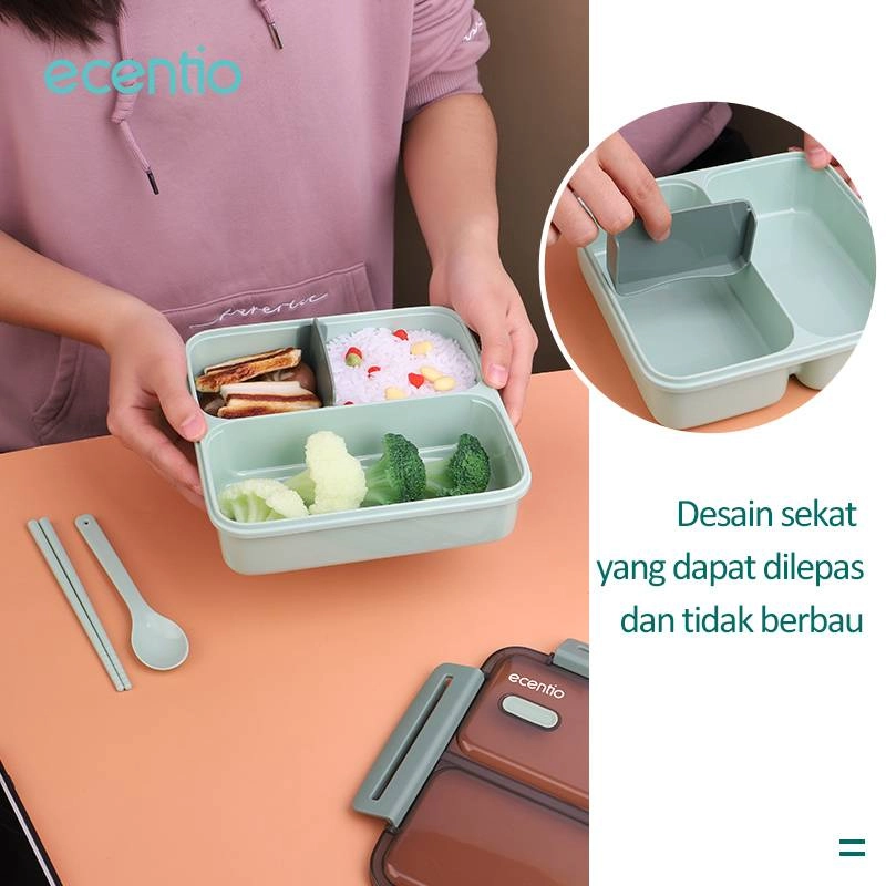 Product image Ecentio Two-piece Tableware Lunch Box TLBF-9301 Green 1100ml