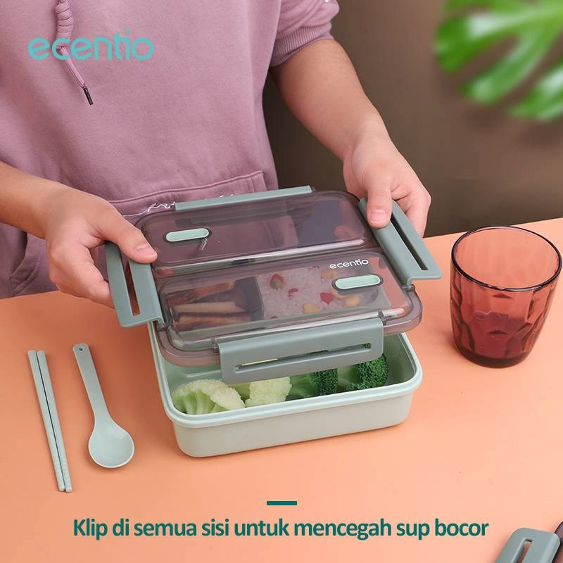 Product image Ecentio Two-piece Tableware Lunch Box TLBF-9301 Green 1100ml