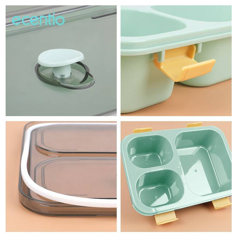 Product image Ecentio 3-Compartment Lunch Box 3LBE-7301 Dark Blue 850ml
