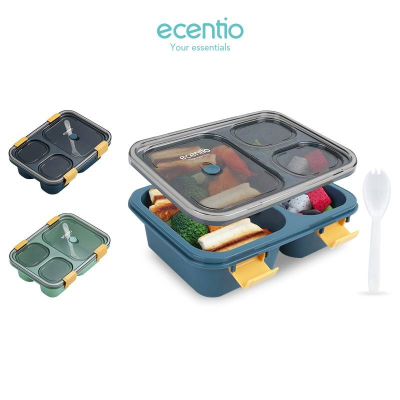 Product image Ecentio 3-Compartment Lunch Box 3LBE-7301 Dark Blue 850ml