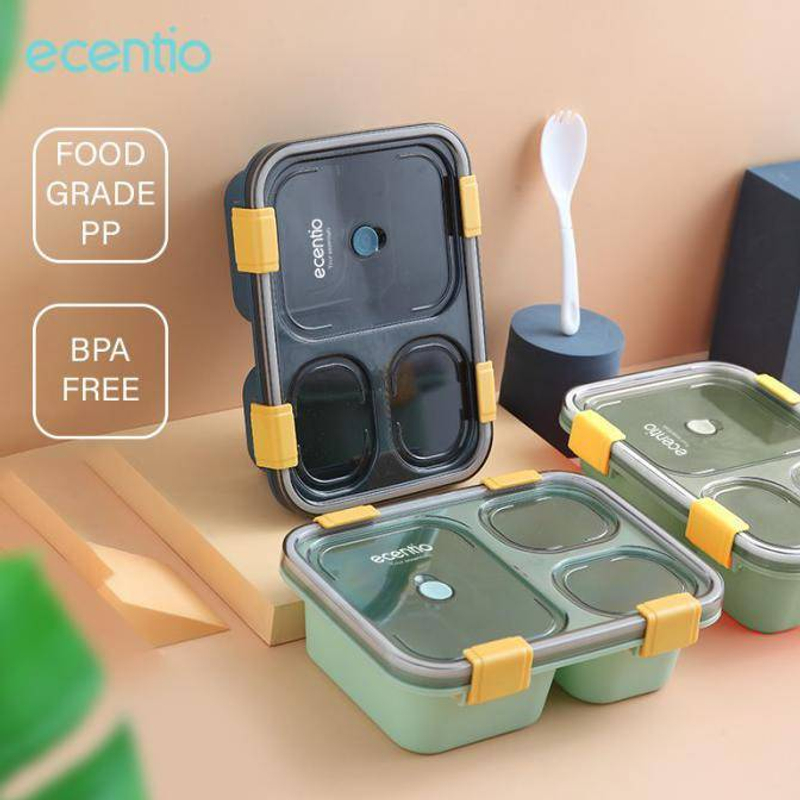 Product image Ecentio 3-Compartment Lunch Box 3LBE-7301 Dark Blue 850ml