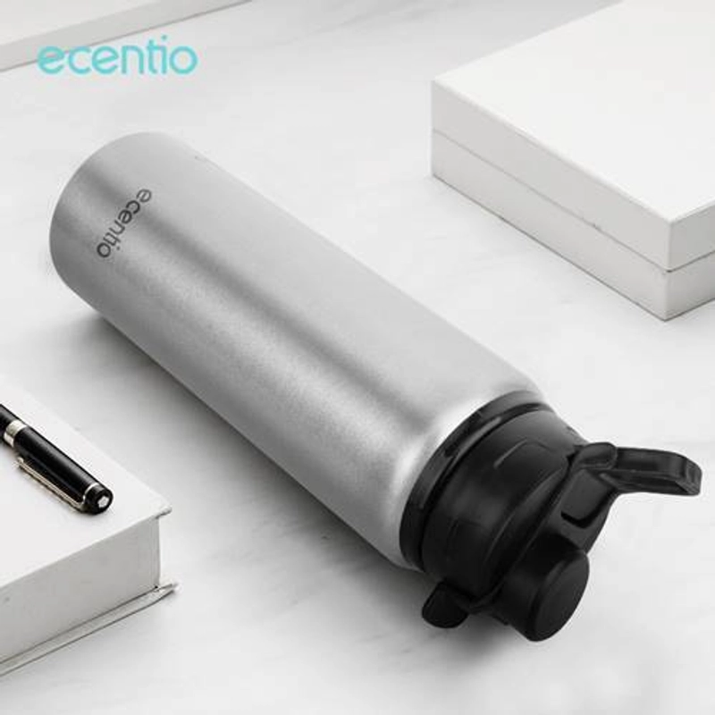 Product image Ecentio Aluminum Water Cup Cold Water Bottle 750 mL Silver