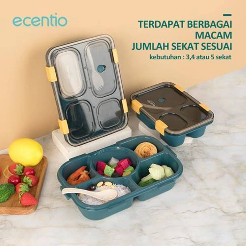 Product image Ecentio Five-Compartment One-Layer Lunch Box 1400 ml Blue