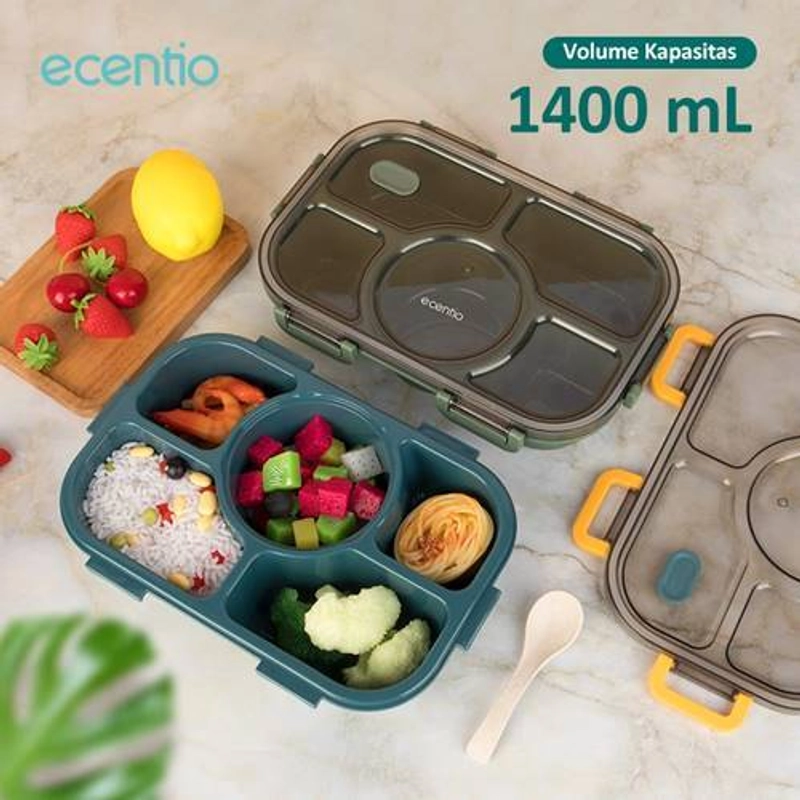 Product image Ecentio Five-Compartment One-Layer Lunch Box 1400 ml Blue