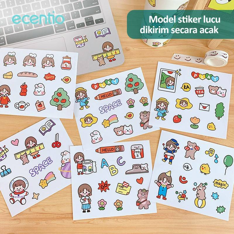 Product image ecentio portable pp double-layer lunch box with sticker 1600 ml White