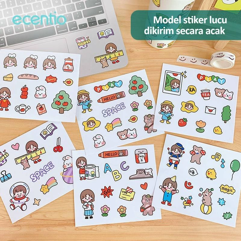 Product image ecentio portable pp double-layer lunch box with sticker 1600 ml White