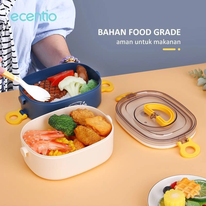 Product image Ecentio - Contrasting Oval Lunch Box 1600 ml blue